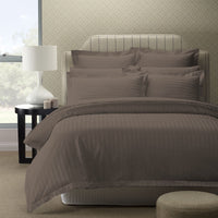 Royal Comfort 1200TC Quilt Cover Set Damask Cotton Blend Luxury Sateen Bedding - Queen - Pewter Bedding Kings Warehouse 