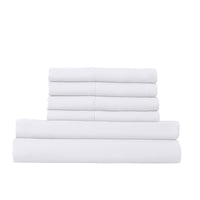 Royal Comfort 1500 Thread Count 6 Piece Cotton Rich Bedroom Collection Set - King - White
