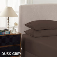 Royal Comfort 1500 Thread Count Cotton Rich Sheet Set 3 Piece Ultra Soft Bedding - Double - Dusk Grey Bedding Kings Warehouse 