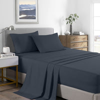 Royal Comfort 2000 Thread Count Bamboo Cooling Sheet Set Ultra Soft Bedding - King - Charcoal Bedding Kings Warehouse 