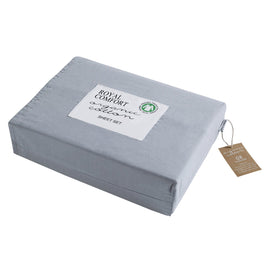 Royal Comfort 250TC Organic 100% Cotton Sheet Set 4 Piece Luxury Hotel Style - Double - Graphite Bedding Kings Warehouse 