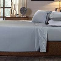 Royal Comfort 250TC Organic 100% Cotton Sheet Set 4 Piece Luxury Hotel Style - Double - Graphite Bedding Kings Warehouse 