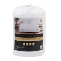 Royal Comfort Coverlet Set Bedspread Soft Touch Easy Care Breathable 3 Piece Set - Queen - White Kings Warehouse 