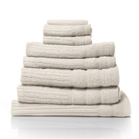 Royal Comfort Eden Egyptian Cotton 600GSM 8 Piece Luxury Bath Towels Set - Beige Kings Warehouse 