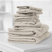 Royal Comfort Eden Egyptian Cotton 600GSM 8 Piece Luxury Bath Towels Set - Beige Kings Warehouse 