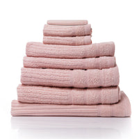 Royal Comfort Eden Egyptian Cotton 600GSM 8 Piece Luxury Bath Towels Set - Blush Kings Warehouse 