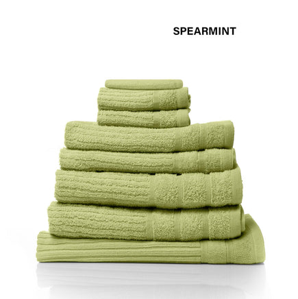 Royal Comfort Eden Egyptian Cotton 600GSM 8 Piece Luxury Bath Towels Set - Spearmint Dropshipzone Birthday Sale Kings Warehouse 