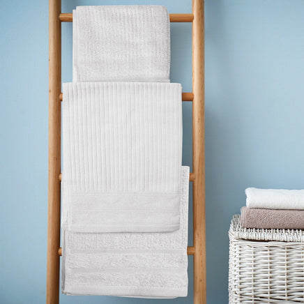 Royal Comfort Eden Egyptian Cotton 600GSM 8 Piece Luxury Bath Towels Set - White Kings Warehouse 