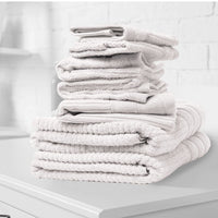 Royal Comfort Eden Egyptian Cotton 600GSM 8 Piece Luxury Bath Towels Set - White Kings Warehouse 