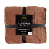 Royal Comfort Plush Blanket Throw Warm Soft Super Soft Large 220cm x 240cm - Coffee Kings Warehouse 