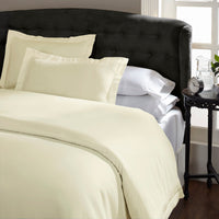 Royal Comfort Queen 1500TC Markle Collection Cotton Blend Quilt Cover Set - Ivory Bedding Kings Warehouse 