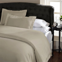 Royal Comfort Queen 1500TC Markle Collection Cotton Blend Quilt Cover Set - Stone Bedding Kings Warehouse 