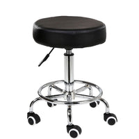 Salon Chair Bar Swivel Stool Office Roller Wheels Portable Height Adjust Leather BS8401 Kings Warehouse 