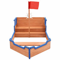 Sandbox Pirate Ship Firwood 190x94.5x136 cm Kings Warehouse 