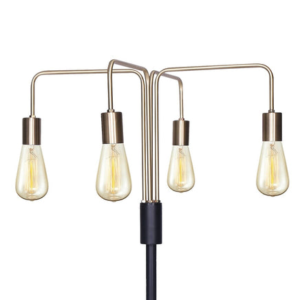 Sarantino Modern Exposed Bulb 4-Arm Industrial Light Floor Lamp Kings Warehouse 