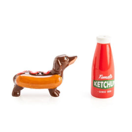 Sausage Dog Ketchup Salt Pepper Set Kings Warehouse 