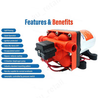 Seaflo 55PSI Pressure 12V Water Pump 11.3LPM For Caravan RV Boat Camper Trailer Kings Warehouse 