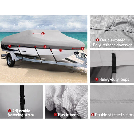 Seamanship 14- 16ft Boat Cover Trailerable Marine Grade 600D Summer Sale Kings Warehouse 