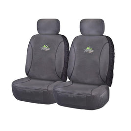 Seat Covers for FORD RANGER PJ-PK SERIES 12/2006 ? 11/2011 SINGLE / DUAL CAB CHASSIS FRONT 2X BUCKETS CHARCOAL TRAILBLAZER Kings Warehouse 