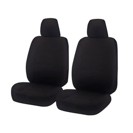 Seat Covers for FORD RANGER PX - PXII SERIES 10/2011 - ON SINGLE / SUPER / DUAL CAB FRONT 2 BUCKETS BLACK CHALLENGER Kings Warehouse 