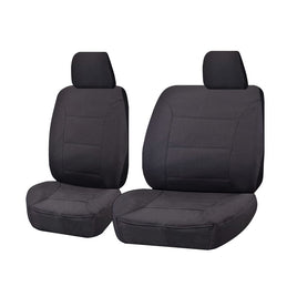 Seat Covers for FORD RANGER PX SERIES 10/2011 - 2016 SINGLE CAB CHASSIS FRONT BUCKET + _ BENCH CHARCOAL CHALLENGER Kings Warehouse 