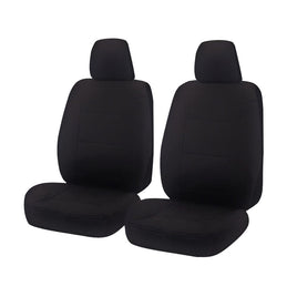 Seat Covers for HOLDEN COLORADO RG SERIES F 06/2012 - ON SINGLE / DUAL FRONT 2X BUCKETS BLACK CHALLENGER Kings Warehouse 