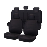 Seat Covers for HOLDEN COLORADO RG SERIES FR 06/2012 - ON DUAL FR BLACK CHALLENGER Kings Warehouse 