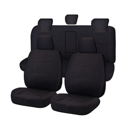 Seat Covers for ISUZU D-MAX 06/2012 - 06/2020 DUAL CAB CHASSIS UTILITY FR BLACK CHALLENGER Kings Warehouse 