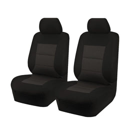 Seat Covers for ISUZU D-MAX 06/2012 - 06/2020 SINGLE/DUAL CAB UTILITY FRONT 2X BUCKETS BLACK PREMIUM Kings Warehouse 