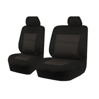 Seat Covers for ISUZU D-MAX 06/2012 - 2016 SINGLE CAB CHASSIS UTILITY FRONT BUCKET + _ BENCH BLACK PREMIUM Kings Warehouse 