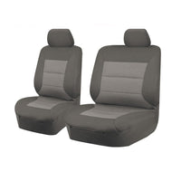 Seat Covers for ISUZU D-MAX 06/2012 - 2016 SINGLE CAB CHASSIS UTILITY FRONT BUCKET + _ BENCH GREY PREMIUM Kings Warehouse 