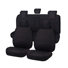 Seat Covers for ISUZU D-MAX 06/2012 - ON DUAL CAB CHASSIS UTILITY FR BLACK ALL TERRAIN Kings Warehouse 