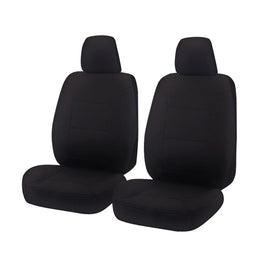 Seat Covers for ISUZU D-MAX 06/2012 - ON DUAL CAB CHASSIS UTILITY FRONT 2X BUCKETS BLACK ALL TERRAIN Kings Warehouse 