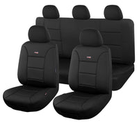 Seat Covers for LDV T60 SK8C DUAL CAB PRO LUXE MEGA TUB, TRAILRIDER 07/2017 ON SHARKSKIN BLACK Kings Warehouse 