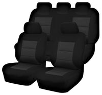 Seat Covers for MAZDA BT-50 B22P/Q-B32P/Q UP SERIES 10/2011 ? 08/2015 DUAL CAB FR BLACK PREMIUM Kings Warehouse 