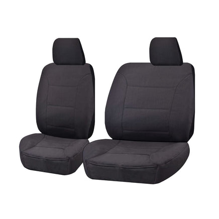 Seat Covers for MAZDA BT-50 B22P/Q-B32P/Q UP SERIES 10/2011 ? 2015 SINGLE CAB CHASSIS FRONT BUCKET + _ BENCH CHARCOAL ALL TERRAIN Kings Warehouse 