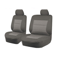 Seat Covers for MAZDA BT-50 B22P/Q-B32P/Q UP SERIES 10/2011 ? 2015 SINGLE CAB CHASSIS FRONT BUCKET + _ BENCH GREY PREMIUM Kings Warehouse 