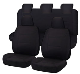 Seat Covers for MAZDA BT-50 FR UR 09/2015 - 06/2020 DUAL CAB FR BLACK CHALLENGER Kings Warehouse 