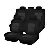 Seat Covers for MITSUBISHI LANCER CJ SERIES MY08-MY11 09/2007 - 12/2011 4 DOOR SEDAN FR BLACK PREMIUM Kings Warehouse 