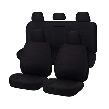 Seat Covers for MITSUBISHI TRITON FR ML-MN SERIES 06/2006 ? 2015 DUAL CAB UTILITY FR BLACK ALL TERRAIN Kings Warehouse 