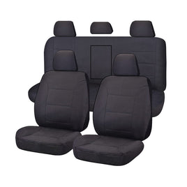 Seat Covers for MITSUBISHI TRITON FR ML-MN SERIES 06/2006 ? 2015 DUAL CAB UTILITY FR CHARCOAL CHALLENGER Kings Warehouse 