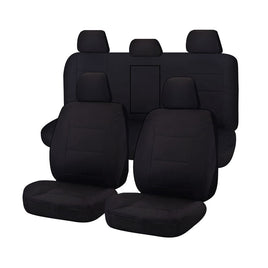 Seat Covers for MITSUBISHI TRITON FR MQ SERIES 01/2015 - ON DUAL CAB UTILITY FR BLACK ALL TERRAIN Kings Warehouse 