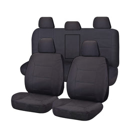 Seat Covers for MITSUBISHI TRITON FR MQ SERIES 01/2015 - ON DUAL CAB UTILITY FR CHARCOAL ALL TERRAIN Kings Warehouse 
