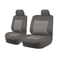 Seat Covers for MITSUBISHI TRITON ML-MN SERIES 06/ 2006 ? 2015 SINGLE CAB CHASSIS FRONT BUCKET + _ BENCH GREY PREMIUM Kings Warehouse 