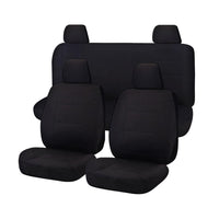 Seat Covers for NISSAN NAVARA D23 SERIES 1-2 NP300 03/2015 - 10/2017 DUAL CAB FR BLACK ALL TERRAIN