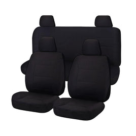Seat Covers for NISSAN NAVARA D23 SERIES 1-2 NP300 03/2015 - 10/2017 DUAL CAB FR BLACK ALL TERRAIN Kings Warehouse 
