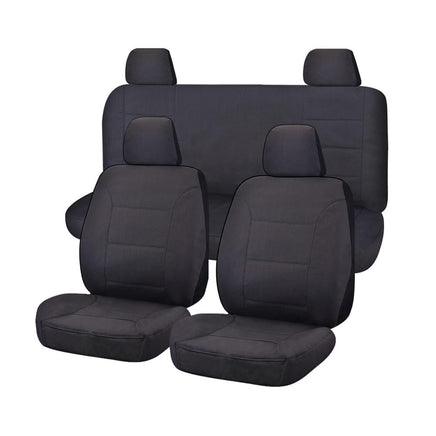 Seat Covers for NISSAN NAVARA D23 SERIES 1-2 NP300 03/2015 - 10/2017 DUAL CAB FR CHARCOAL ALL TERRAIN Kings Warehouse