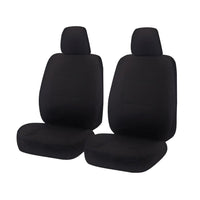 Seat Covers for NISSAN NAVARA D23 SERIES 1-3 NP300 03/2015 - ON SINGLE / DUAL CAB FRONT 2X BUCKETS BLACK ALL TERRAIN Kings Warehouse 