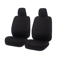 Seat Covers for NISSAN NAVARA D23 SERIES 1-3 NP300 03/2015 - ON SINGLE / DUAL CAB FRONT 2X BUCKETS BLACK CHALLENGER Kings Warehouse 