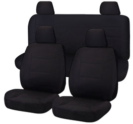 Seat Covers for NISSAN NAVARA D23 SERIES 3 NP300 11/2017 - 11/2020 DUAL CAB FR BLACK ALL TERRAIN Kings Warehouse 